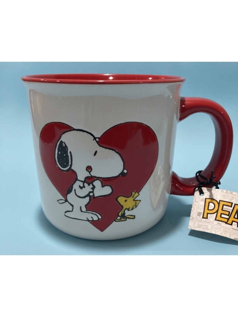 Peanuts Snoopy and Woodstock Heart Ceramic Coffee Mug